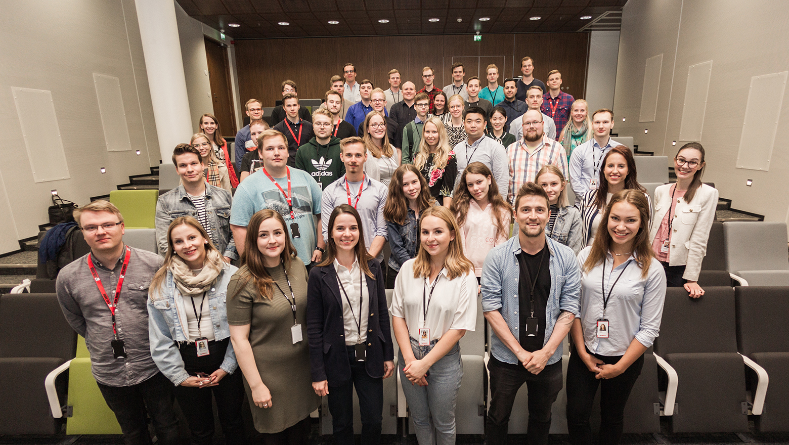 Image: trainees at Cargotec Finland, summer 2018